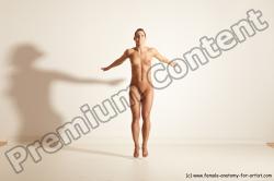 Nude Gymnastic poses Woman White Moving poses Athletic medium brown Dynamic poses Pinup