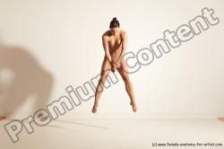 Nude Gymnastic poses Woman White Moving poses Athletic medium brown Dynamic poses Pinup