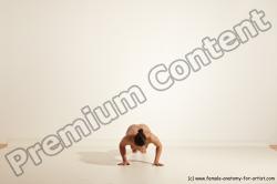 Nude Gymnastic poses Woman White Moving poses Athletic medium brown Dynamic poses Pinup