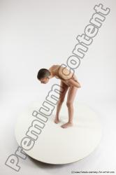 Nude Woman White Standing poses - ALL Slim Standing poses - bend over bald Multi angle poses Pinup