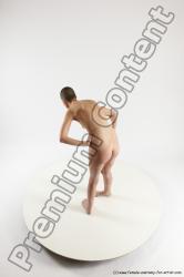 Nude Woman White Standing poses - ALL Slim Standing poses - bend over bald Multi angle poses Pinup