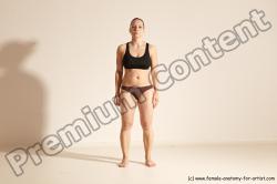 Underwear Martial art Woman White Moving poses Average long colored Dynamic poses Academic