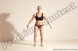 Underwear Martial art Woman White Moving poses Average long colored Dynamic poses Academic