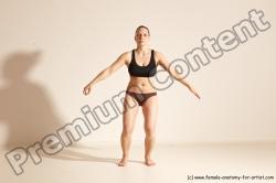 Underwear Martial art Woman White Moving poses Average long colored Dynamic poses Academic