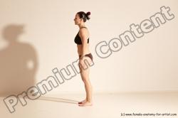 Underwear Martial art Woman White Moving poses Average long colored Dynamic poses Academic