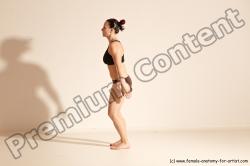 Underwear Martial art Woman White Moving poses Average long colored Dynamic poses Academic