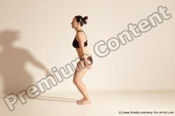 Underwear Martial art Woman White Moving poses Average long colored Dynamic poses Academic