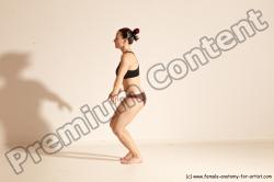 Underwear Martial art Woman White Moving poses Average long colored Dynamic poses Academic