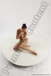 Nude Woman White Sitting poses - ALL Slim long brown Sitting poses - simple Multi angle poses Pinup