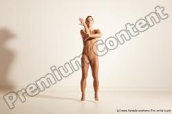 Nude Gymnastic poses Woman White Moving poses Athletic medium brown Dynamic poses Pinup