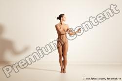 Nude Gymnastic poses Woman White Moving poses Athletic medium brown Dynamic poses Pinup