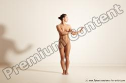 Nude Gymnastic poses Woman White Moving poses Athletic medium brown Dynamic poses Pinup