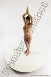 Nude Woman White Standing poses - ALL Slim long brown Standing poses - simple Multi angle poses Pinup