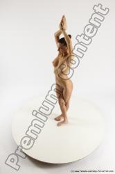 Nude Woman White Standing poses - ALL Slim long brown Standing poses - simple Multi angle poses Pinup