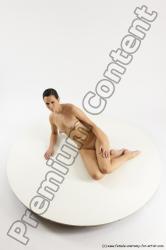 Nude Woman White Sitting poses - ALL Slim long brown Sitting poses - simple Multi angle poses Pinup