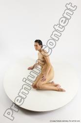 Nude Woman White Sitting poses - ALL Slim long brown Sitting poses - simple Multi angle poses Pinup