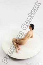 Nude Woman White Sitting poses - ALL Slim long brown Sitting poses - simple Multi angle poses Pinup