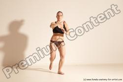 Underwear Martial art Woman White Moving poses Average long colored Dynamic poses Academic