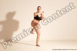 Underwear Martial art Woman White Moving poses Average long colored Dynamic poses Academic