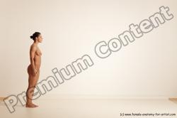 Nude Gymnastic poses Woman White Moving poses Athletic medium brown Dynamic poses Pinup