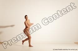 Nude Gymnastic poses Woman White Moving poses Athletic medium brown Dynamic poses Pinup