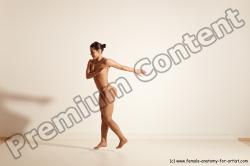 Nude Gymnastic poses Woman White Moving poses Athletic medium brown Dynamic poses Pinup