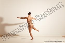 Nude Gymnastic poses Woman White Moving poses Athletic medium brown Dynamic poses Pinup