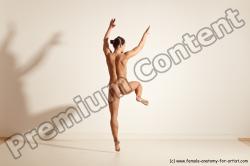 Nude Gymnastic poses Woman White Moving poses Athletic medium brown Dynamic poses Pinup