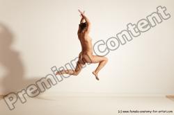 Nude Gymnastic poses Woman White Moving poses Athletic medium brown Dynamic poses Pinup