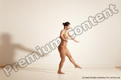 Nude Gymnastic poses Woman White Moving poses Athletic medium brown Dynamic poses Pinup