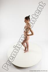 Underwear Woman White Standing poses - ALL Athletic long brown Standing poses - simple Multi angle poses Academic