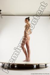 Underwear Woman White Standing poses - ALL Athletic long brown Standing poses - simple Multi angle poses Academic