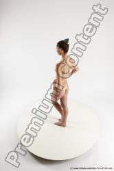 Underwear Woman White Standing poses - ALL Athletic long brown Standing poses - simple Multi angle poses Academic