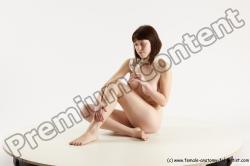 Nude Woman White Sitting poses - ALL Slim medium brown Sitting poses - simple Multi angle poses Pinup