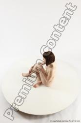 Nude Woman White Sitting poses - ALL Slim medium brown Sitting poses - simple Multi angle poses Pinup