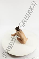 Nude Woman White Sitting poses - ALL Slim long brown Sitting poses - simple Multi angle poses Pinup