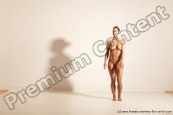 Nude Gymnastic poses Woman White Moving poses Athletic medium brown Dynamic poses Pinup