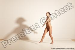 Nude Gymnastic poses Woman White Moving poses Athletic medium brown Dynamic poses Pinup