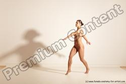 Nude Gymnastic poses Woman White Moving poses Athletic medium brown Dynamic poses Pinup