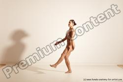 Nude Gymnastic poses Woman White Moving poses Athletic medium brown Dynamic poses Pinup