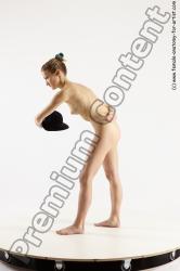 Nude Woman White Standing poses - ALL Athletic long blond Standing poses - simple Multi angle poses Pinup