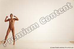 Nude Gymnastic poses Woman White Moving poses Athletic medium brown Dynamic poses Pinup