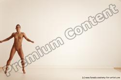 Nude Gymnastic poses Woman White Moving poses Athletic medium brown Dynamic poses Pinup