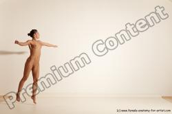 Nude Gymnastic poses Woman White Moving poses Athletic medium brown Dynamic poses Pinup