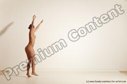 Nude Gymnastic poses Woman White Moving poses Athletic medium brown Dynamic poses Pinup