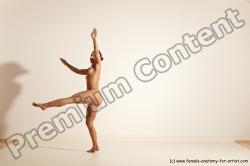 Nude Gymnastic poses Woman White Moving poses Athletic medium brown Dynamic poses Pinup