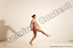 Nude Gymnastic poses Woman White Moving poses Athletic medium brown Dynamic poses Pinup