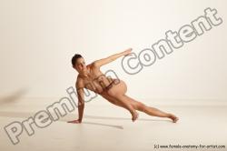 Nude Gymnastic poses Woman White Moving poses Athletic medium brown Dynamic poses Pinup