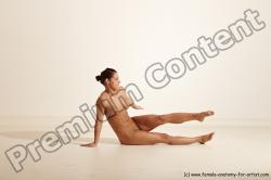 Nude Gymnastic poses Woman White Moving poses Athletic medium brown Dynamic poses Pinup