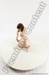 Nude Woman White Sitting poses - ALL Slim medium brown Sitting poses - on knees Multi angle poses Pinup